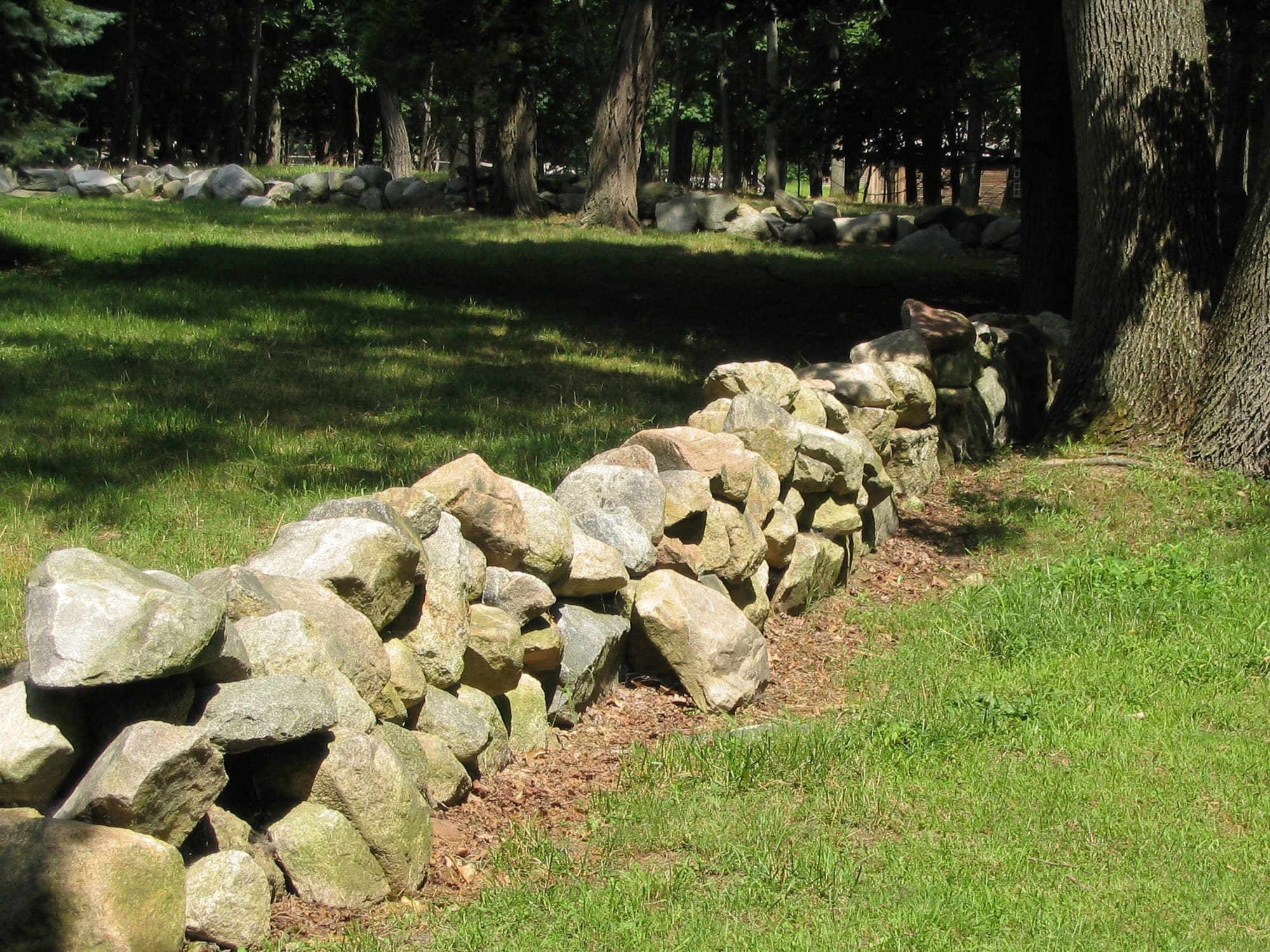 A stone wall beside the Battle Road Trail, Minute Man National Historical Park, Massachusetts.