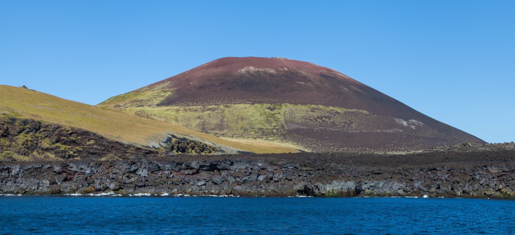 Eldfell volcano and lava shore on Heimaey, Westman Islands.