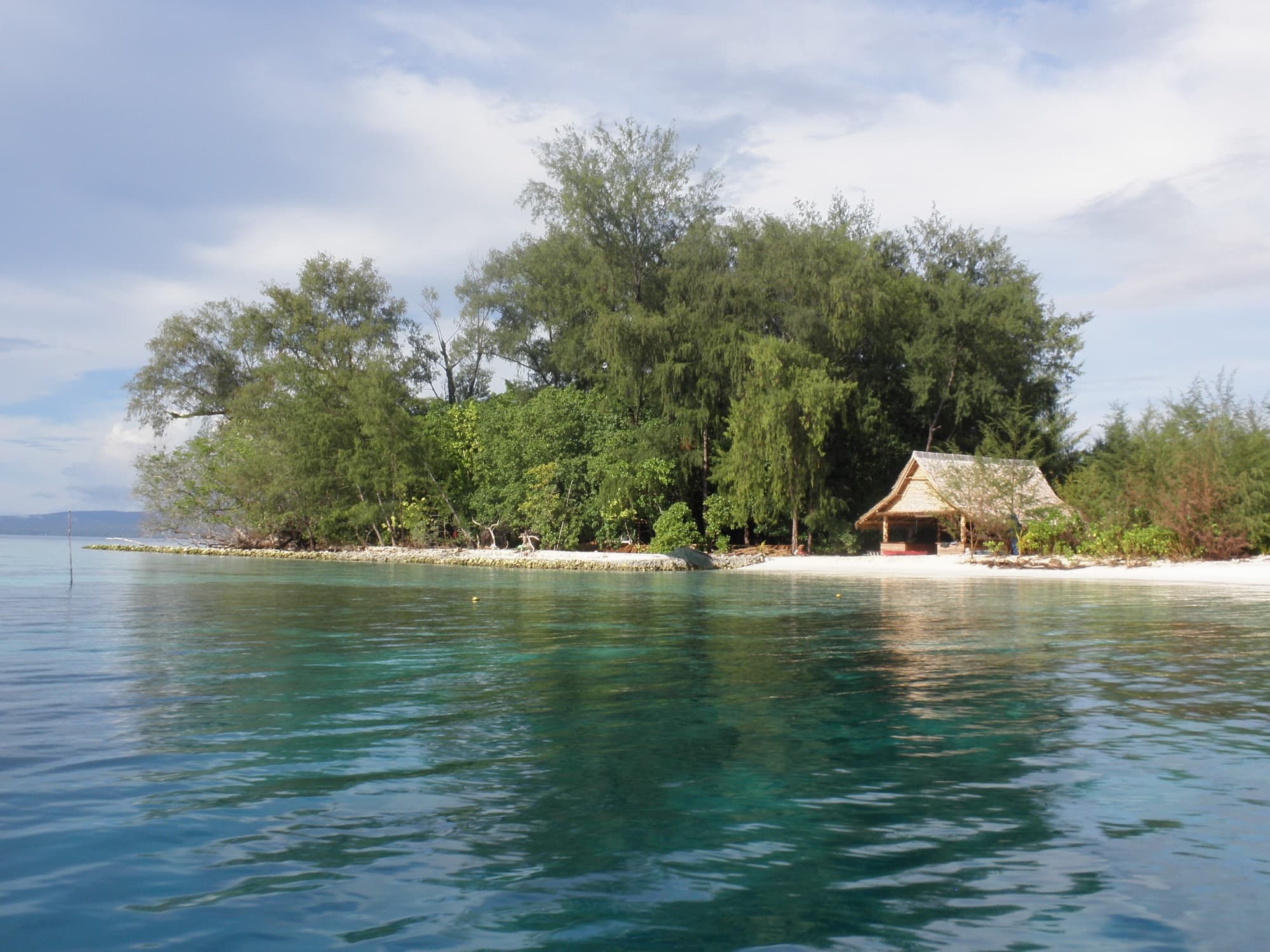 Kennedy Island (Plum Pudding Island), Solomon Islands, from the water.